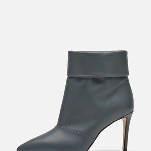 Paul Andrew Gray Ankle Booties with Metallic Heel